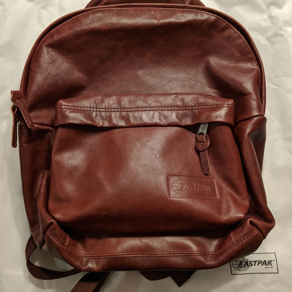 Eastpak leather backpack